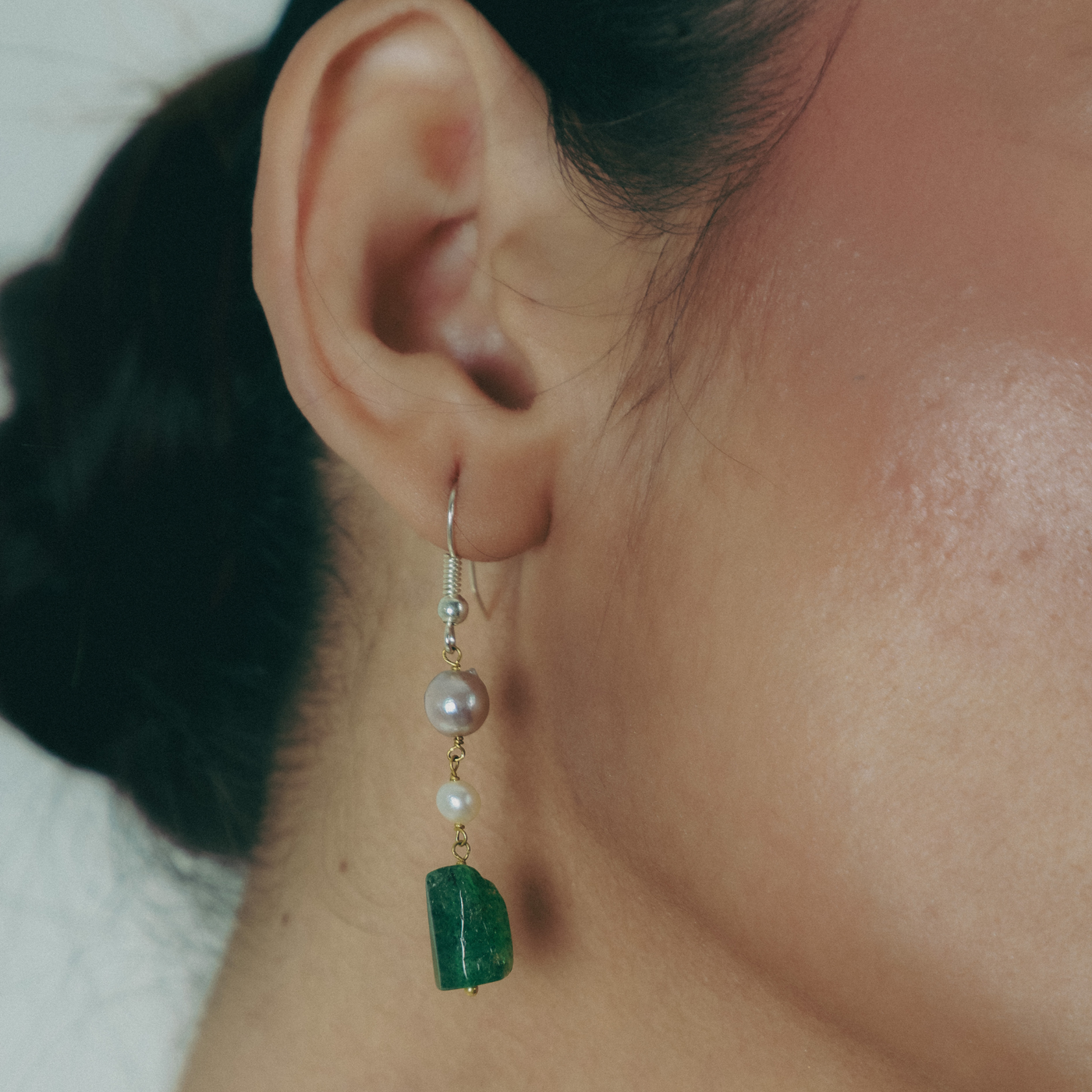 Greenstone Drop Earrings