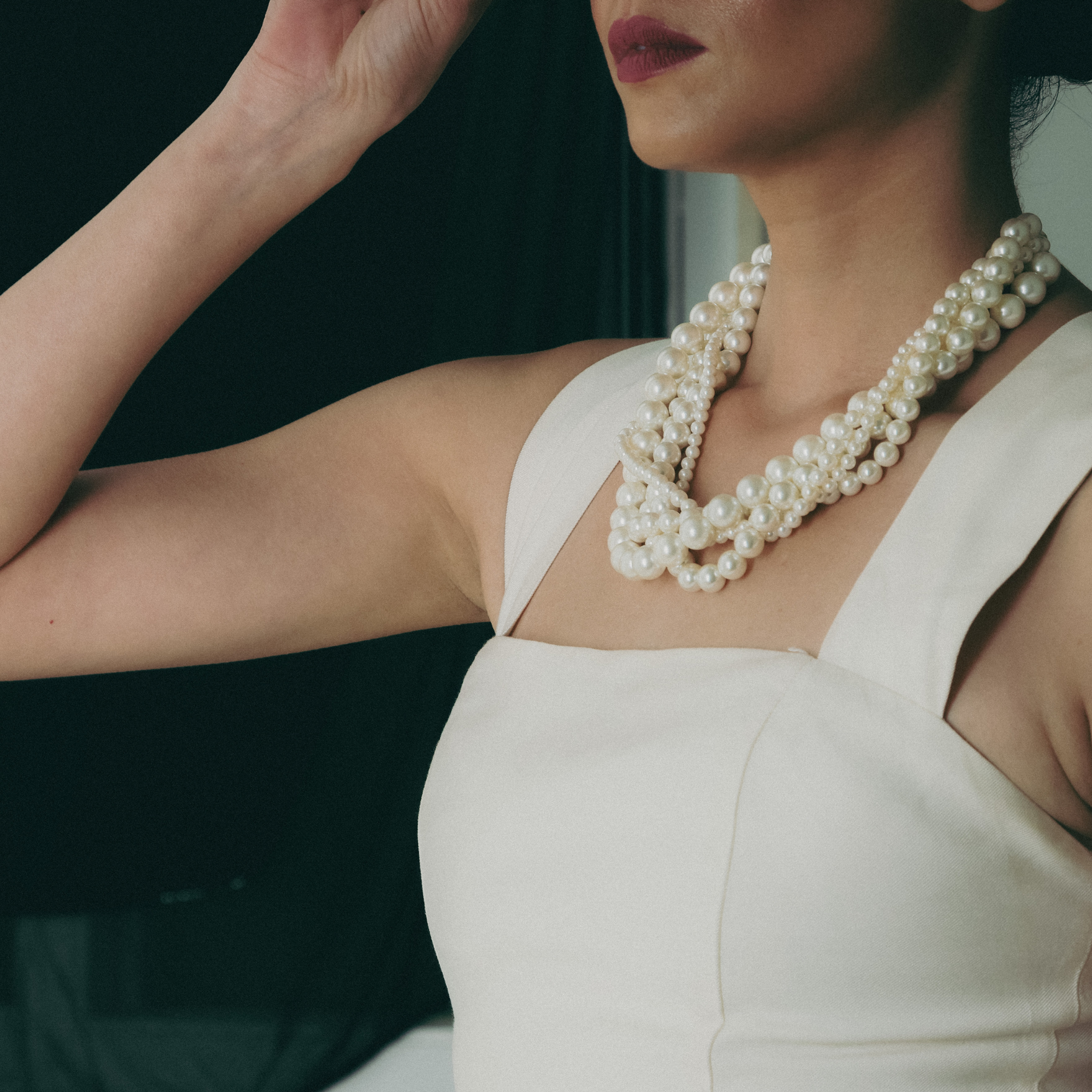 PearlTwist handmade shell pearl necklace made with traditional patwa technique